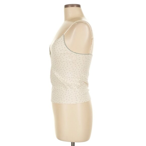 Brandy Melville Floral Lace Trim Cami Top Cottagecore Coquette Y2K Revive Flirty - Picture 7 of 12